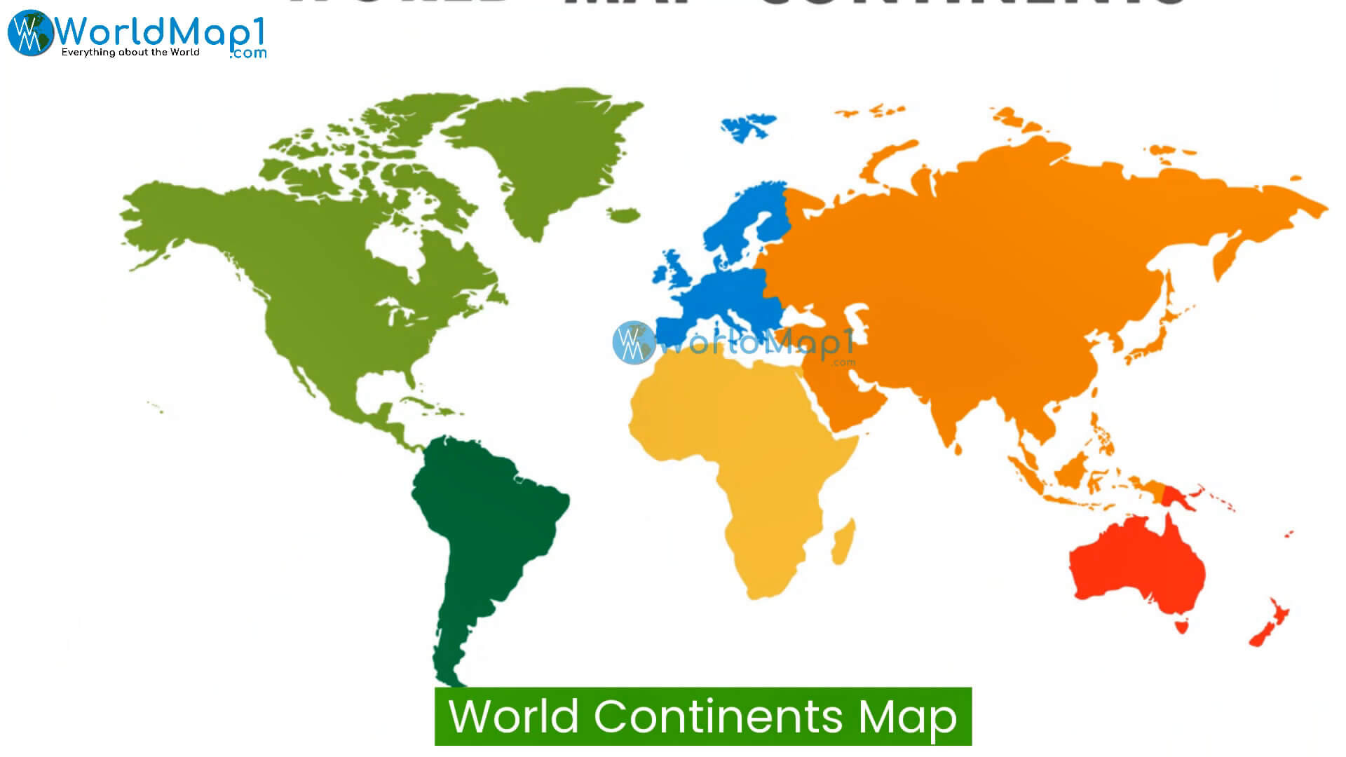 Karte der Weltkontinente